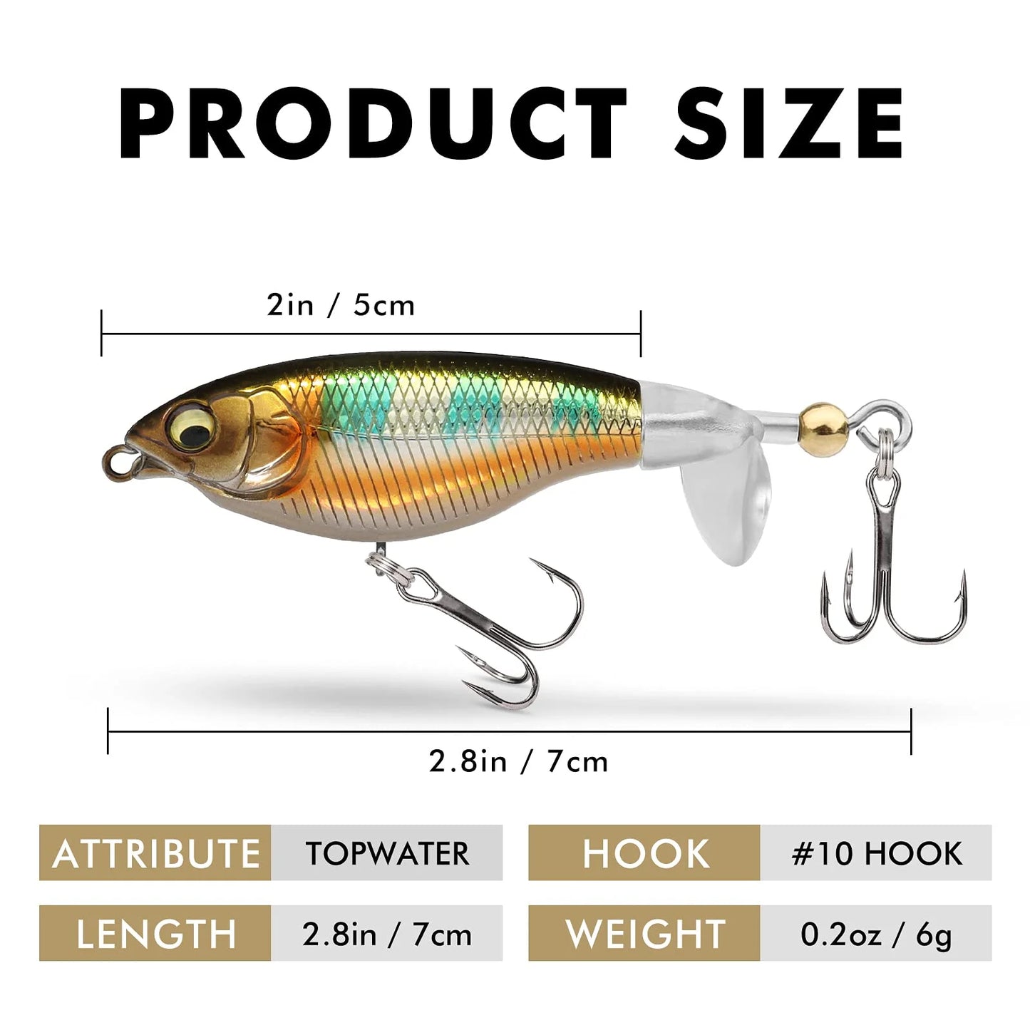 Topwater Revenge Plopper Lure Single Blade
