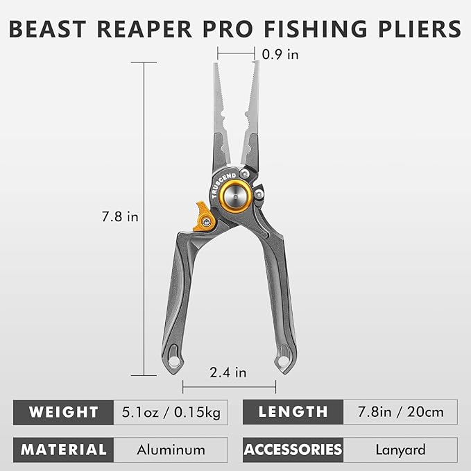Ergonomical Lockable Saltwater Resistant Fishing Pliers