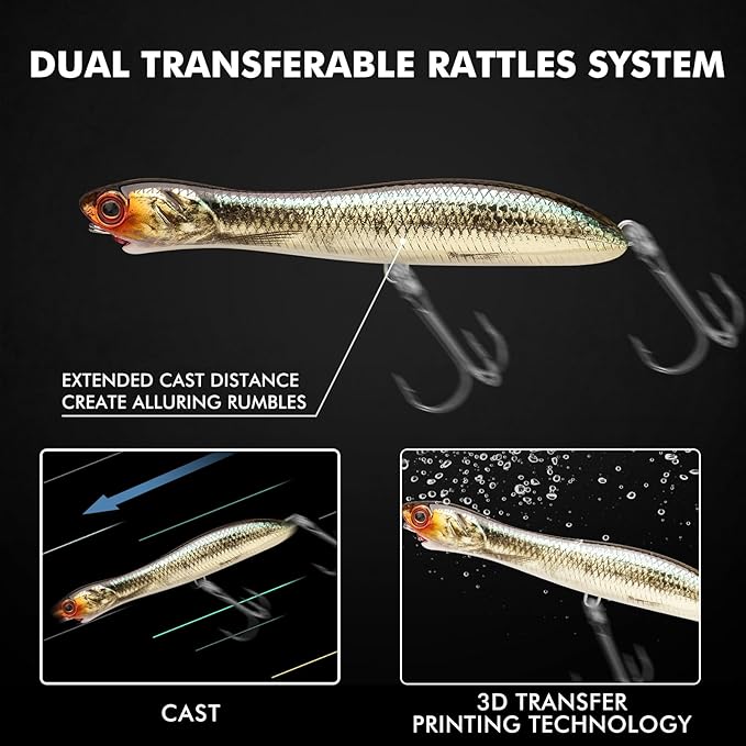 Topwater Pencil Plopper Fishing Lure