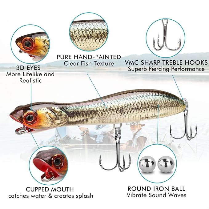 Topwater Pencil Plopper Fishing Lure