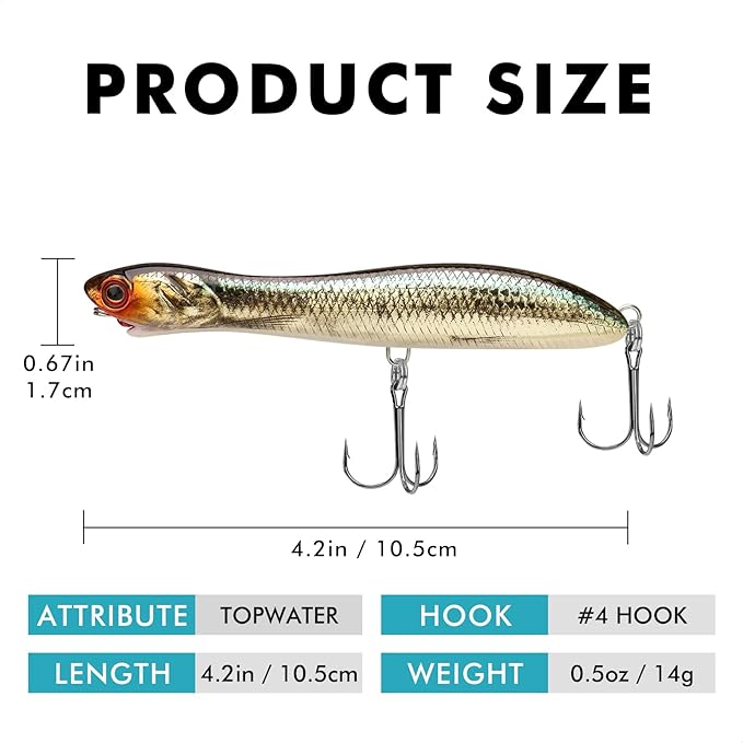 Topwater Pencil Plopper Fishing Lure