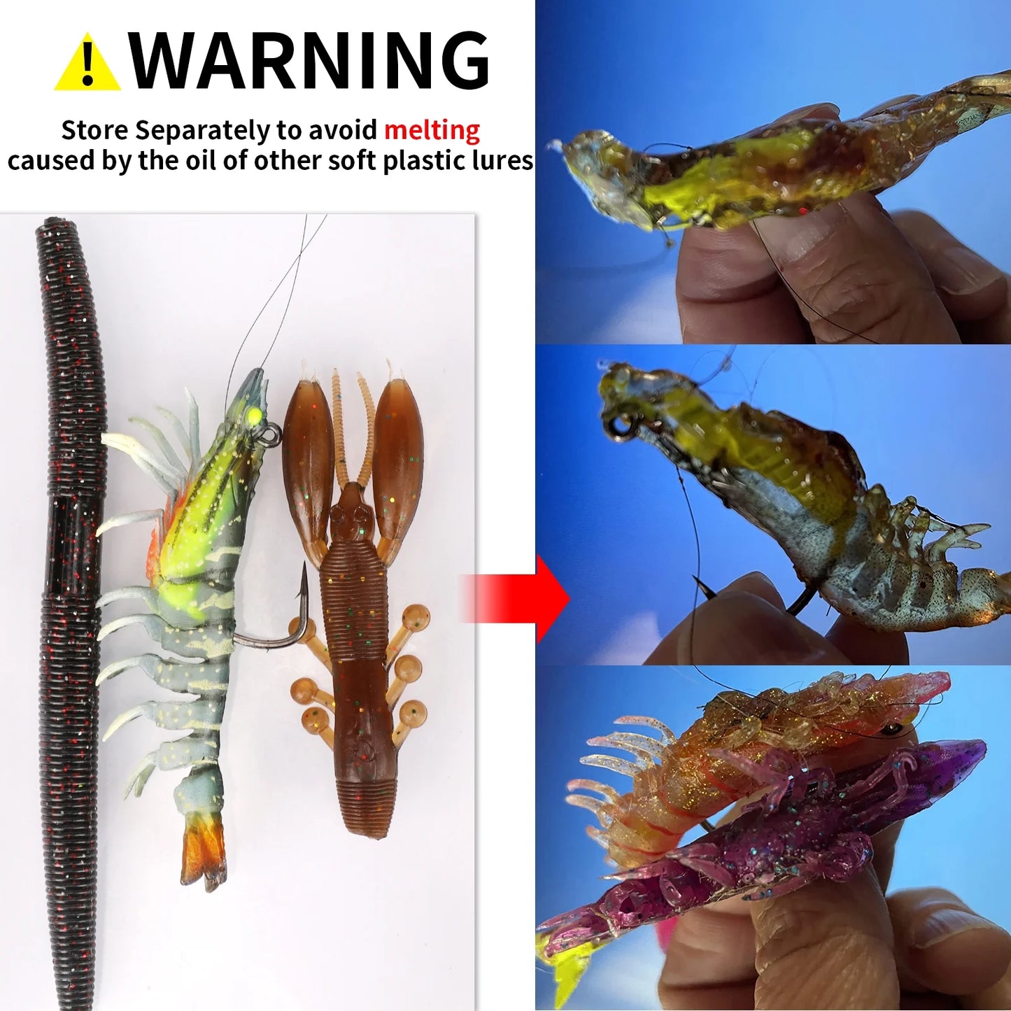 Pre-Rigged Soft Shrimp Lure