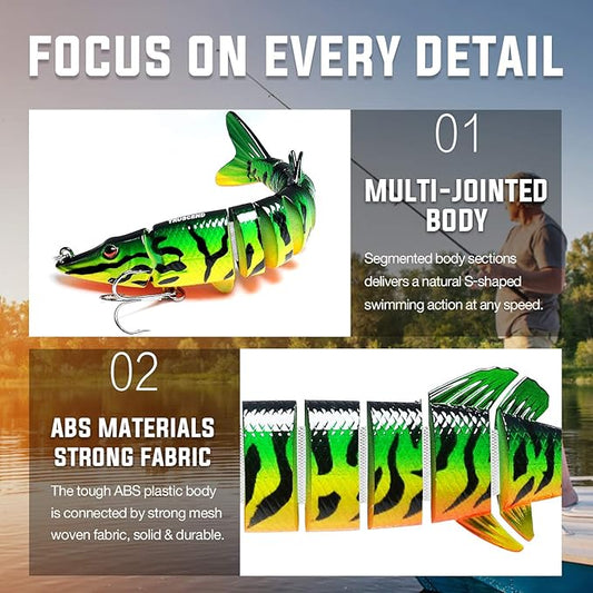 Bionic Pike Fishing Lure Jointed Swimbait