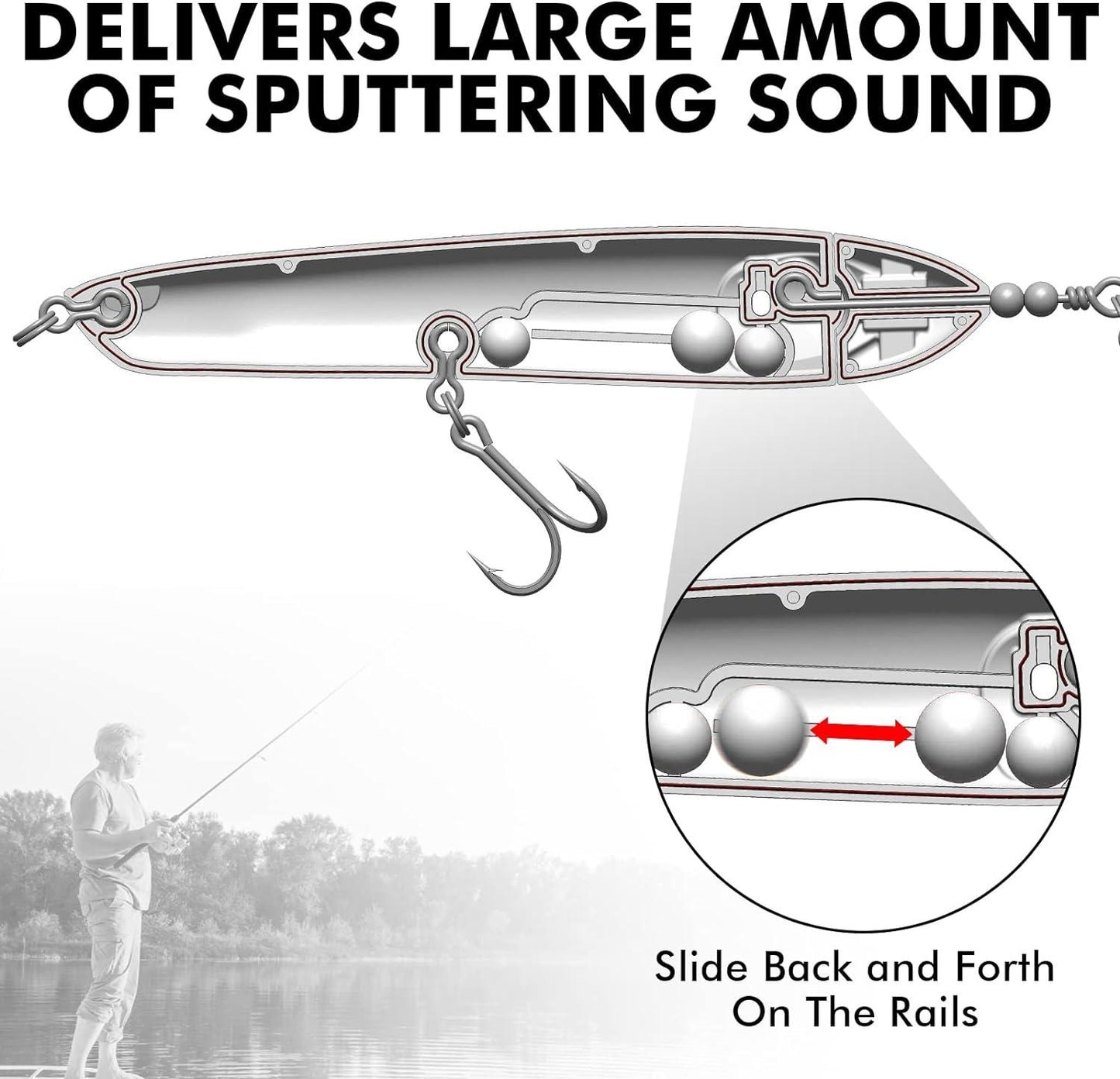 Topwater Lure Pencil Plopper Lure