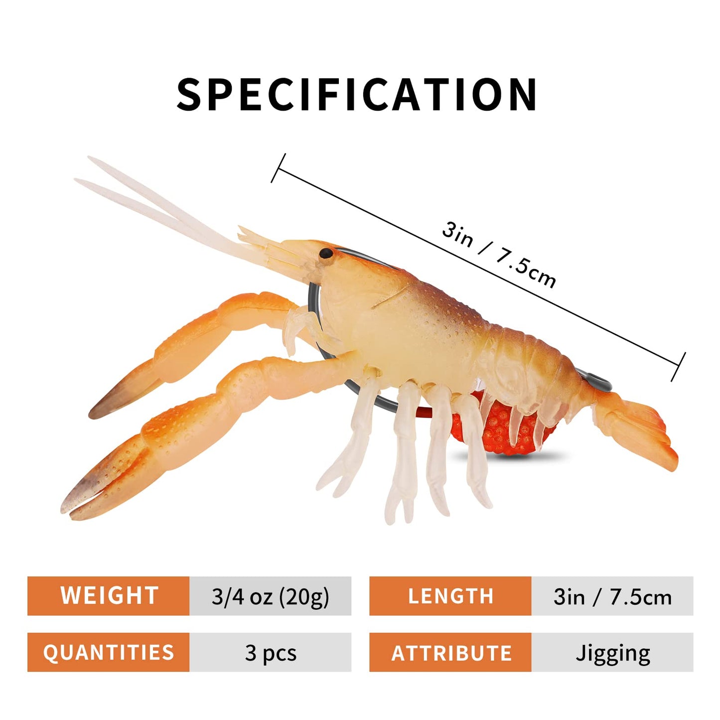 Pre Rigged Soft Crayfish Lure