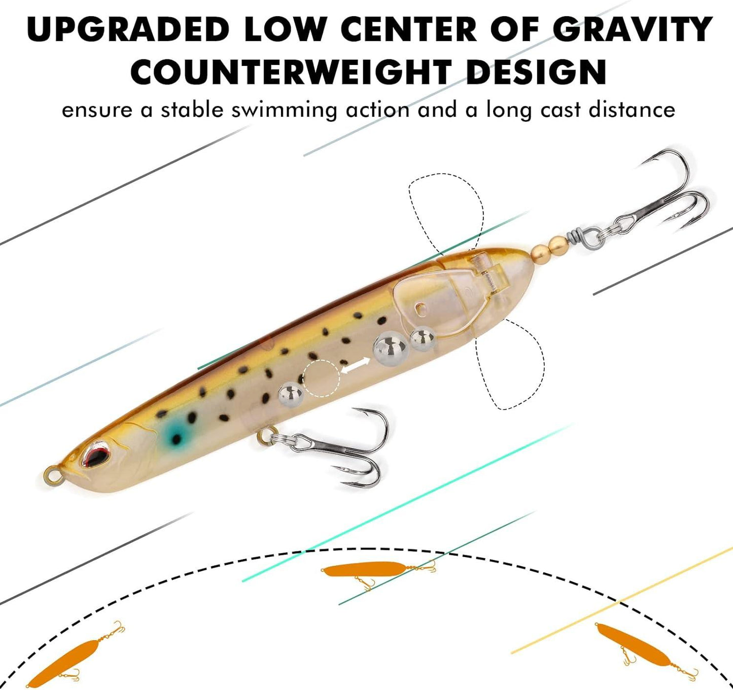 Topwater Lure Pencil Plopper Lure