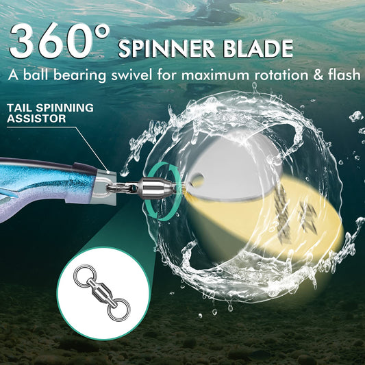 Spinner Tail Jig Head Metal Fishing Lure