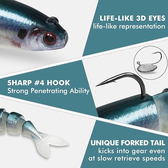 Pre Rigged Soft Fishing Lures