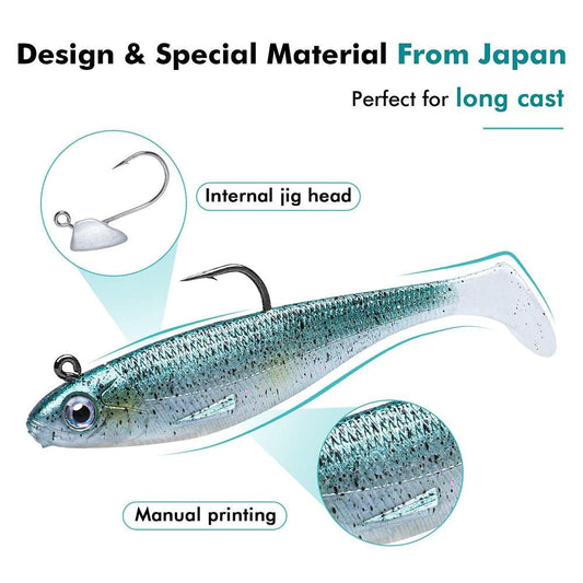 Pre-Rigged Paddle Tail Swimbait Shaking Shad