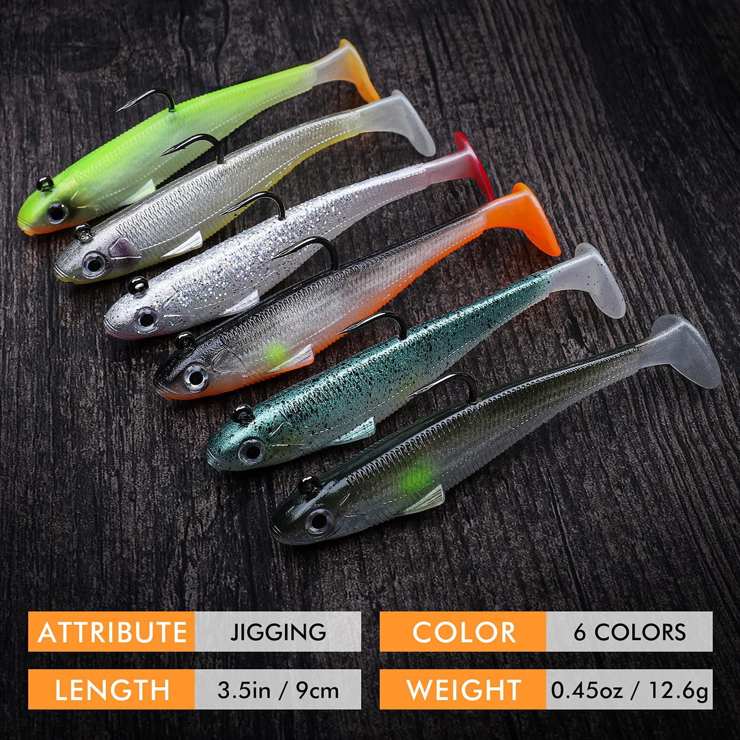 Pre-Rigged Paddle Tail Swimbait Shaking Shad