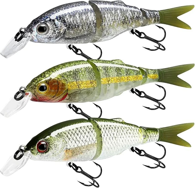 3 Segmented Fishing Lure Soft Tail Jointed Swimbait