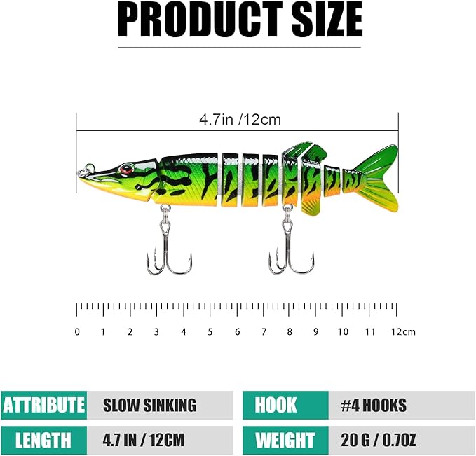 Bionic Pike Fishing Lure Jointed Swimbait