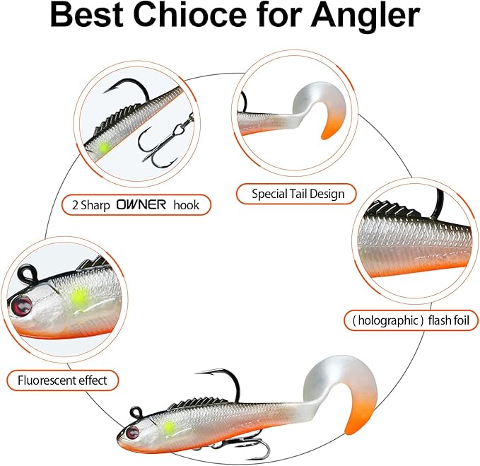 Fishing Lures Swimbait for Bass Trout Crappie
