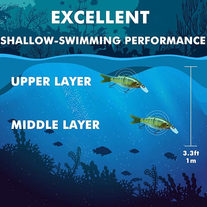 3 Segmented Fishing Lure Soft Tail Jointed Swimbait