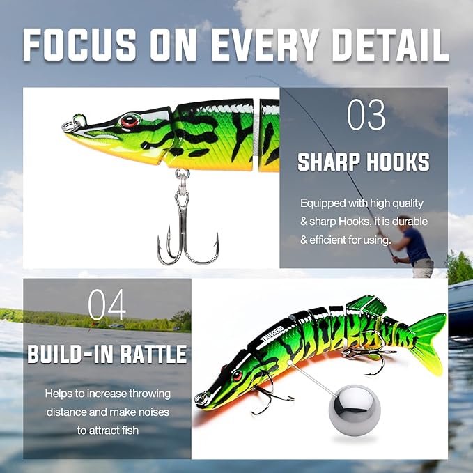 Bionic Pike Fishing Lure Jointed Swimbait