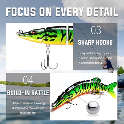 Bionic Pike Fishing Lure Jointed Swimbait