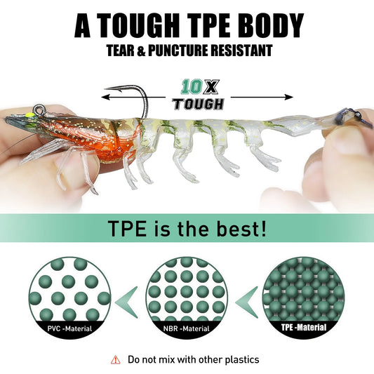 Pre-Rigged Soft Shrimp Lure