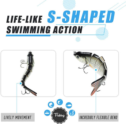 6 Segmented Fishing Lure Jointed Swimbait
