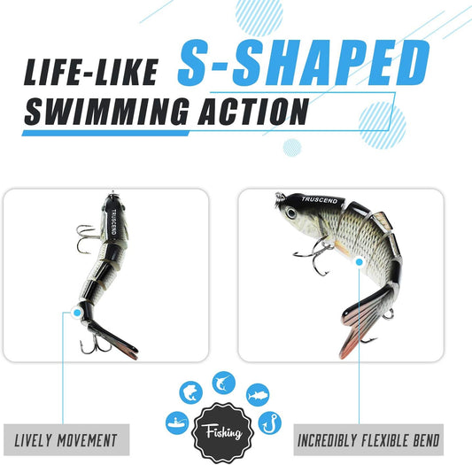 6 Segmented Fishing Lure Jointed Swimbait