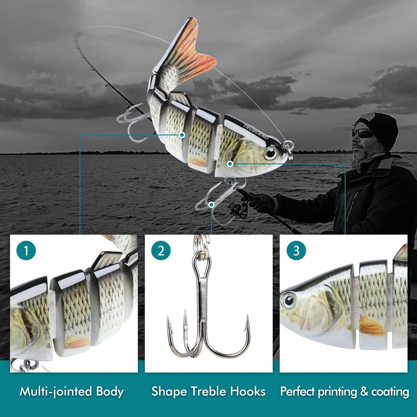 6 Segmented Fishing Lure Jointed Swimbait