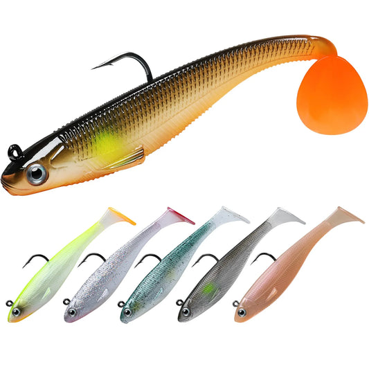 Pre-Rigged Paddle Tail Swimbait Shaking Shad