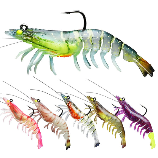 Pre-Rigged Soft Shrimp Lure