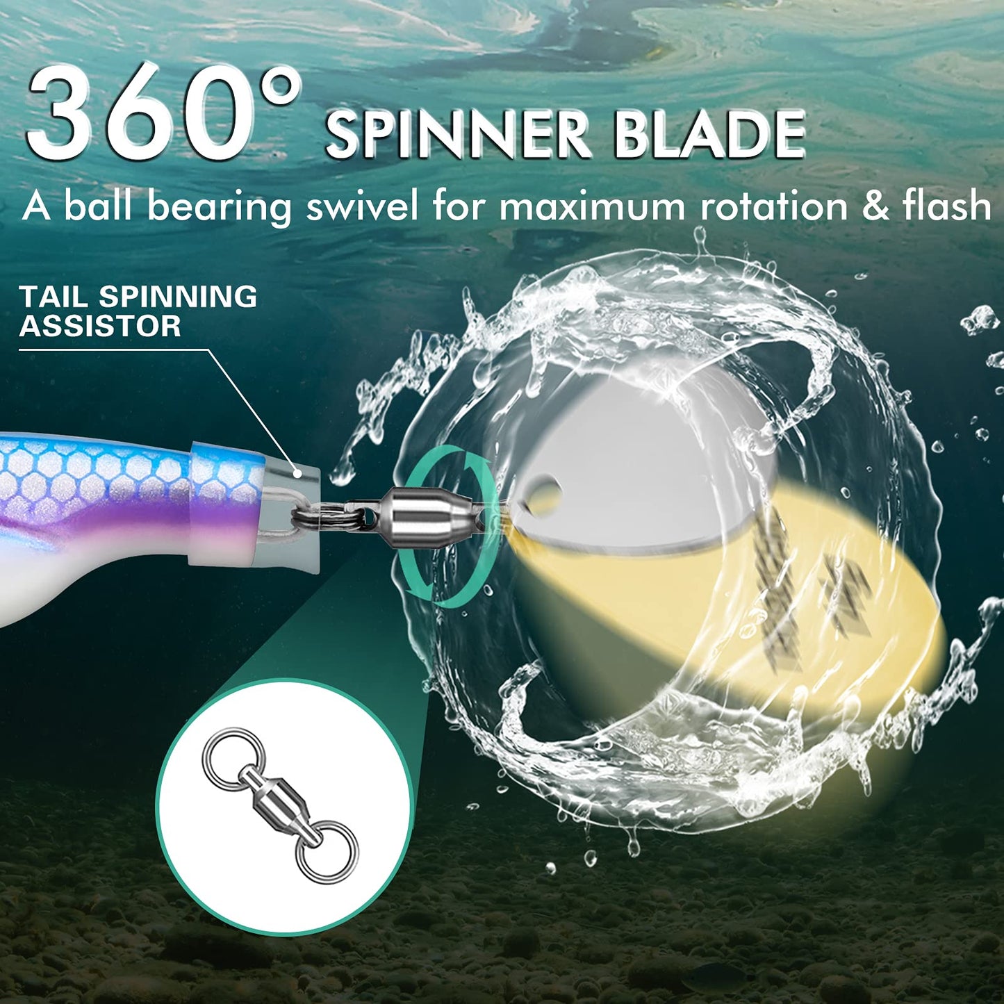Spinner Tail Jig Head Metal Fishing Lure