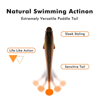 Pre-Rigged Paddle Tail Swimbait Shaking Shad